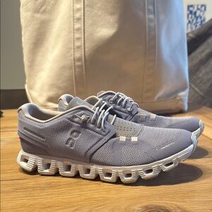 On Running Purple/Gray Athletic Shoes